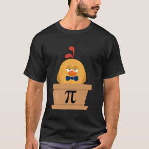 Grappig Kip Pot Pi Shirt Dag Taart Wiskunde Liefhe