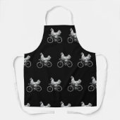 Grappig Kip Rijden Fietser Leuke Dier Liefde Schort (Voorkant)