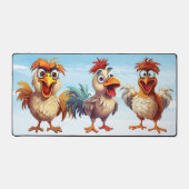 Grappig kippen grillig leuk Boerderij dier Bureaumat (Voorkant)