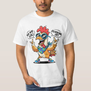 Grappig Kippen Mascotte T-Shirt –Keurige Pop Art C