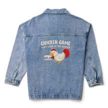 Grappig Kippen Spel Kijk Niet Denim Jas