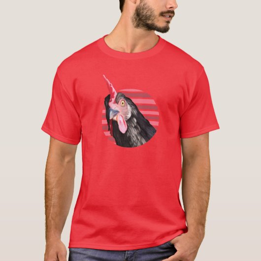 Grappig kippengezicht t-shirt (Voorkant)