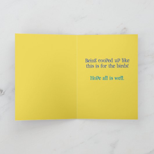 Grappig kippenkoppeling. kaart (Binnen)