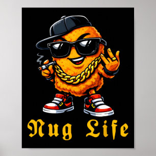 Grappig Kippenleven T-shirt Voor Hip Hop Liefhebbe Poster