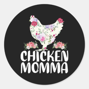 Grappig Kippenmoeder T-shirt Voor Vrouwen Moederda Ronde Sticker
