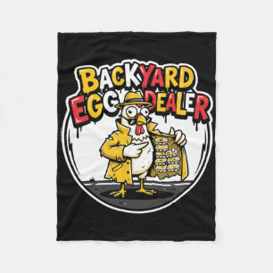 Grappig kippenontwerp voor eierhandelaren fleece deken