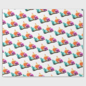 Grappig kippenpakpapier cadeaupapier (Vlak)