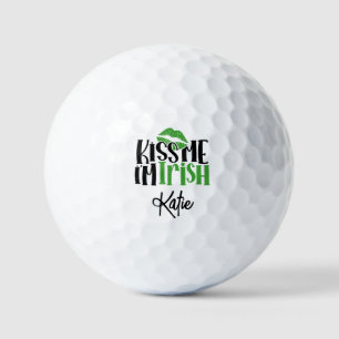 Grappig "Kiss Me I'm Irish" Gepersonaliseerde St P Golfballen
