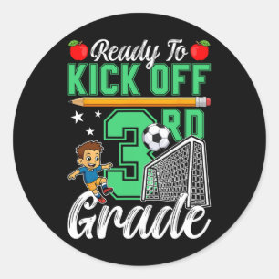 Grappig klaar om 3e klas voetbal te starten Ck naa Ronde Sticker