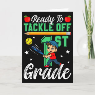 Grappig klaar om de 1e klas te tackelen Zachte Ck Kaart