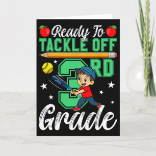 Grappig klaar om de 3e klas te tackelen Zachte Ck Kaart