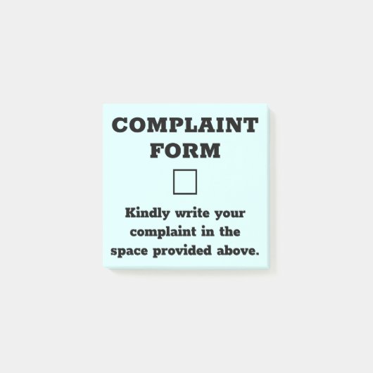 Grappig klachtenformulier post-it® notes (Voorkant)