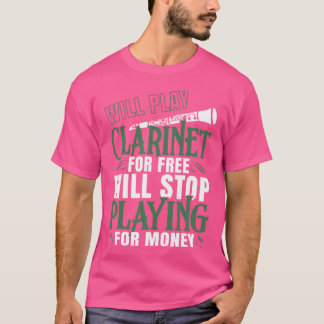 Grappig klarinettist Marching Band Orchestra T-shirt