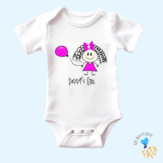 Grappig klein meisje baby bodysuit