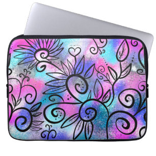 Grappig kleine vogel laptop sleeve