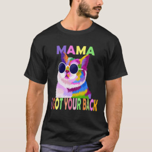 Grappig kleurige kat mama, ik heb je terug met Sun T-shirt
