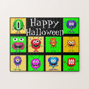 Grappig, kleurrijk, Cartoon monsters Legpuzzel