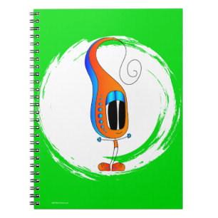 Grappig, Kleurrijk, Eigenzinnig, Cartoon Personage Notitieboek