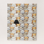 Grappig kleurrijk humeurig miauw katten kitten hui legpuzzel (Verticaal)