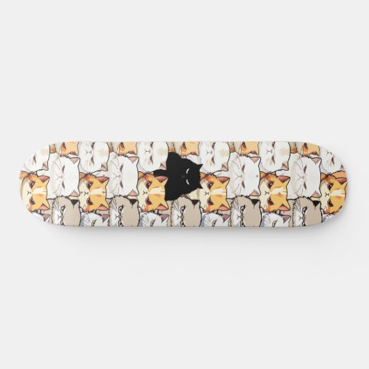 Grappig kleurrijk humeurig miauw katten kitten hui skateboard (Horizontaal)