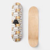 Grappig kleurrijk humeurig miauw katten kitten hui skateboard (Voorkant)