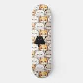 Grappig kleurrijk humeurig miauw katten kitten hui skateboard (Voorkant)