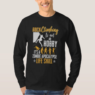 Grappig klimmen, beeld van vrouwen en Mannen Cli T-shirt