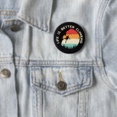 Grappig klimmen ronde button 5,7 cm (In situ)