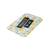 Grappig Knijp de Dag Citroen Geel Groene Bladeren Badmat (Gekanteld)