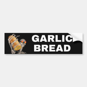 Grappig "Knoflook Brood" Skeleton Car Meme Bumpersticker