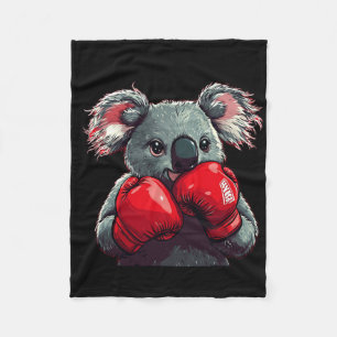 Grappig Koala Beer in de ring met bokshandschoenen Fleece Deken