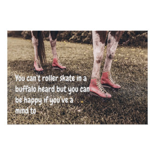 Grappig koe memen met schattige afbeeldingen met g perfect poster