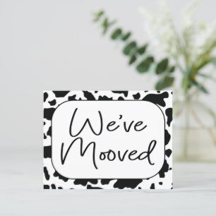 Grappig Koe Nieuw thuisadres dat we hebben verplaa Briefkaart