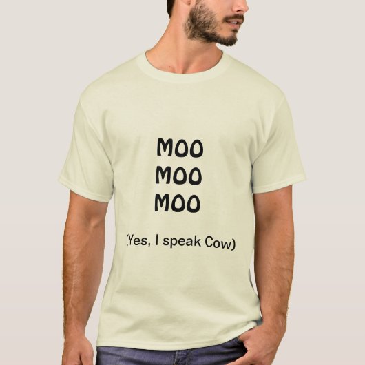 Grappig Koe T-shirt (Voorkant)