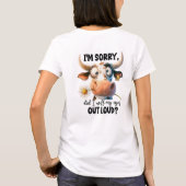 Grappig koe T-shirt (Achterkant)