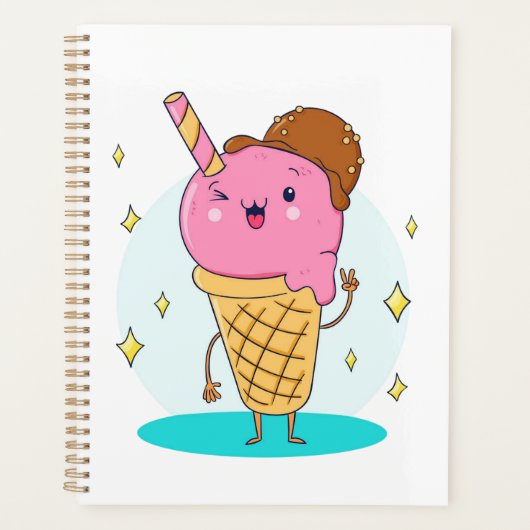 Grappig Koel Schattige Ijs Planner (Voorkant)