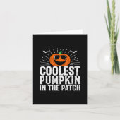 Grappig koelste pompoen in de patch halloween part kaart (Voorkant)