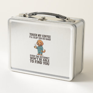 Grappig koffie hond vintage graveer shirt ontwerp_