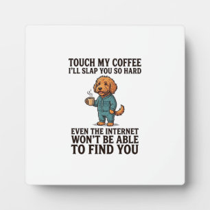 Grappig koffie hond vintage graveer shirt ontwerp_ fotoplaat