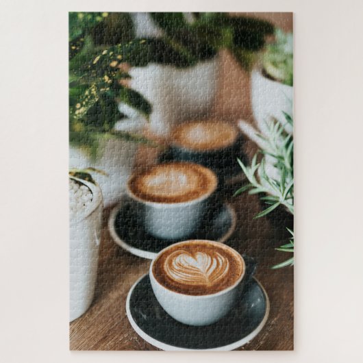 Grappig Koffie Liefhebber Programmeur Kat Ontwerp Legpuzzel (Verticaal)