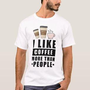 Grappig koffie ontwerp t-shirt