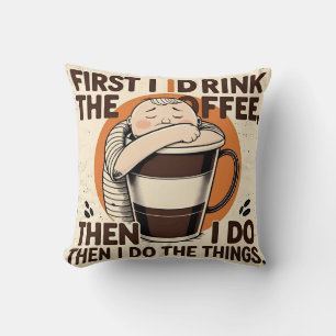 Grappig koffieontwerp – kussenslopen kussen