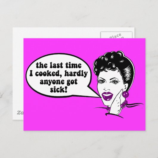Grappig koken briefkaart (Voorkant / Achterkant)