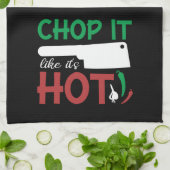 Grappig koken, snoep... alsof het heet rood geplak theedoek (Gevouwen)