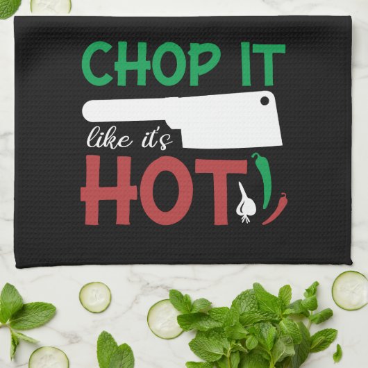 Grappig koken, snoep... alsof het heet rood geplak theedoek (Gevouwen)