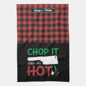 Grappig koken, snoep... alsof het heet rood geplak theedoek (Verticaal)
