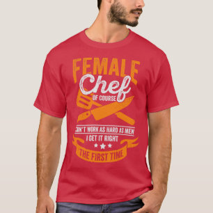 Grappig Koken Vrouwelijke Chef Meisje Cadeau T-shirt