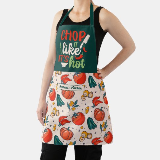 Grappig koken, zoals het heet vegetable Pattern is Schort (Insitu)