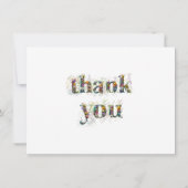 Grappig konijn betoverd bos bedankkaart (Achterkant)