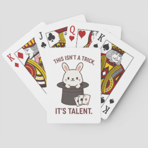 Grappig konijn: "Dit is geen truc, het is talent Pokerkaarten